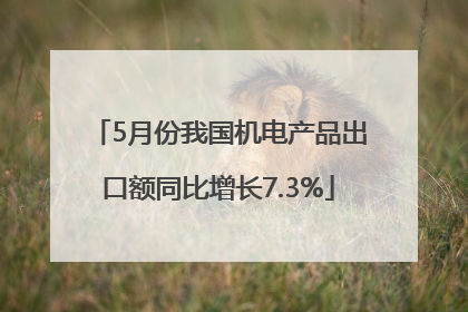 5月份我国机电产品出口额同比增长7.3%