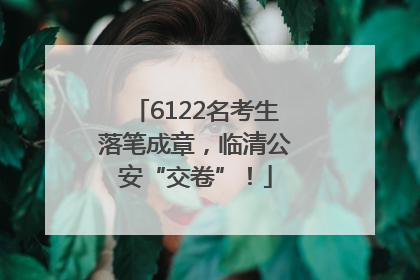 6122名考生落笔成章，临清公安“交卷”！